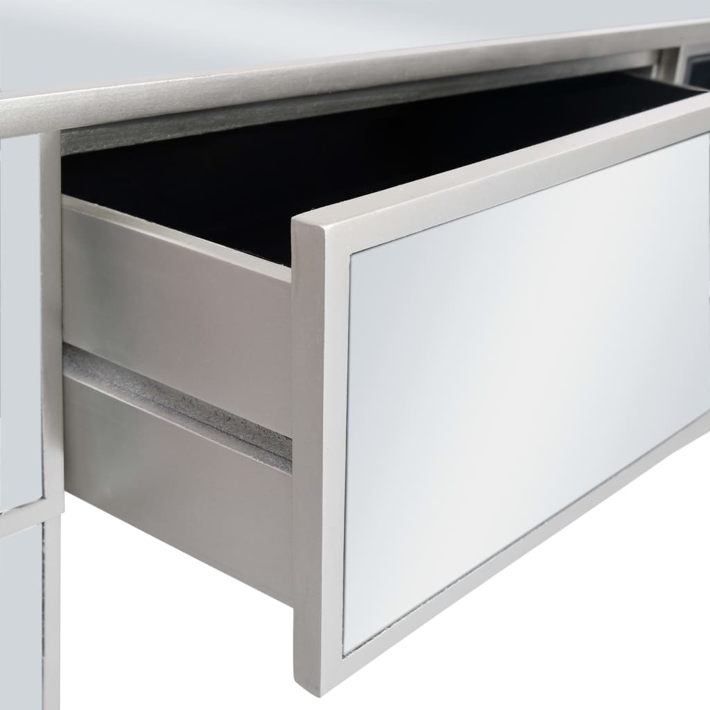 vidaXL Lustrzany stolik typu konsola, MDF i szkło, 106,5x38x76,5 cm