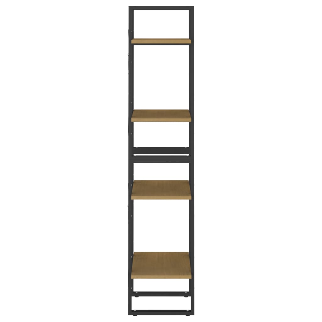vidaXL 4-poziomowy regał na książki, brązowy, 40x30x140 cm, sosnowy
