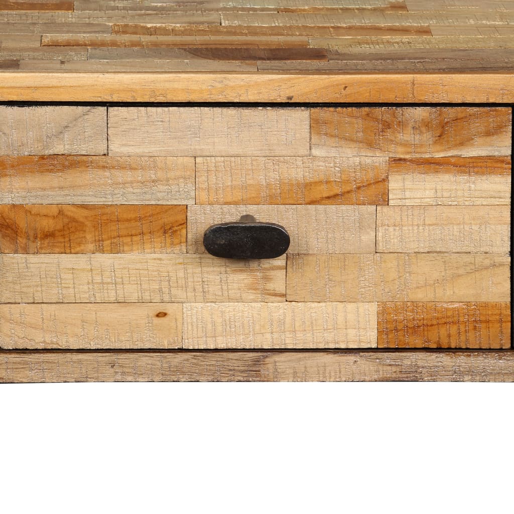 vidaXL Stolik konsola, lite drewno tekowe z odzysku, 120 x 30 x 76 cm