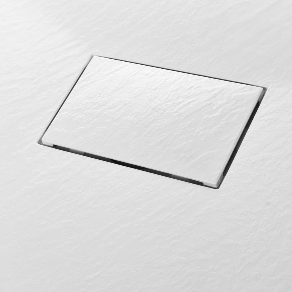 vidaXL Brodzik prysznicowy, SMC, biały, 90 x 80 cm