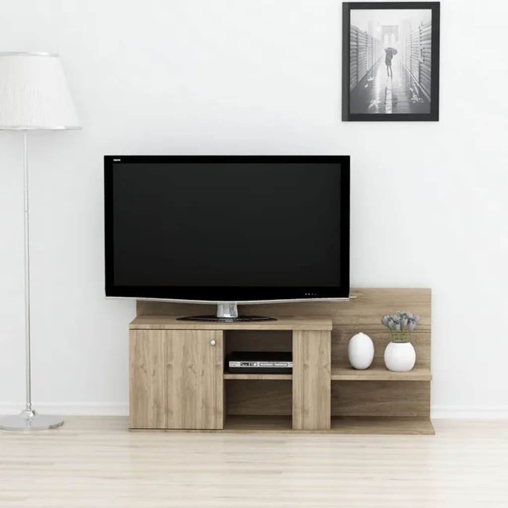 Homemania Szafka pod telewizor Duru, 122x33,3x55 cm, orzech włoski