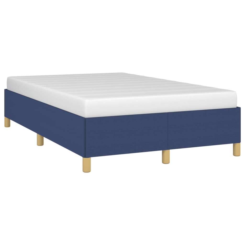vidaXL Rama łóżka, niebieska, 120x200 cm, obita tkaniną
