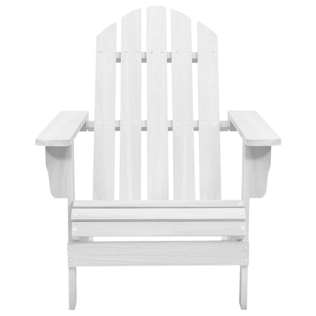 vidaXL Krzesło ogrodowe, drewniane, białe
