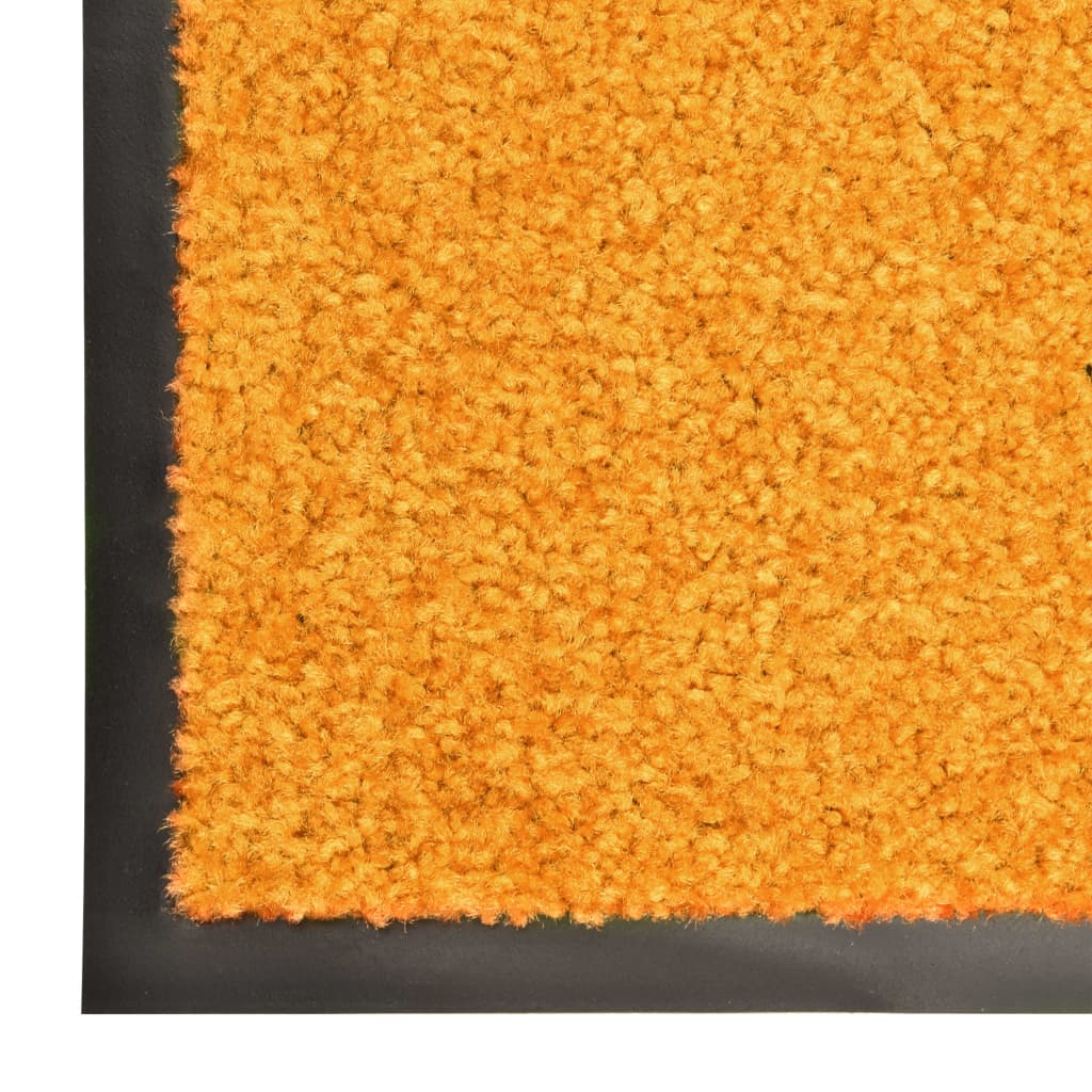 vidaXL Wycieraczka z możliwością prania, pomarańczowa, 120 x 180 cm
