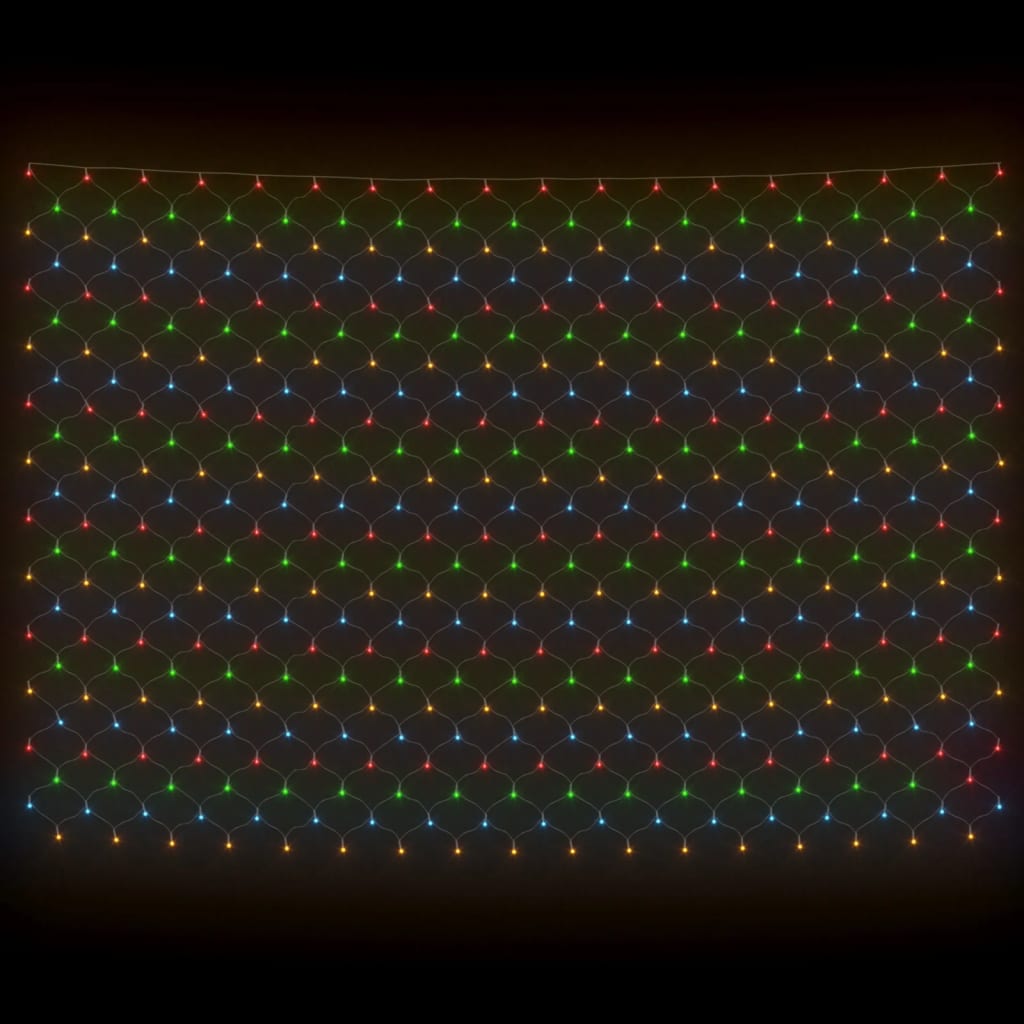vidaXL Siatka z lampek LED, kolorowa, 4x4 m, 544 LED