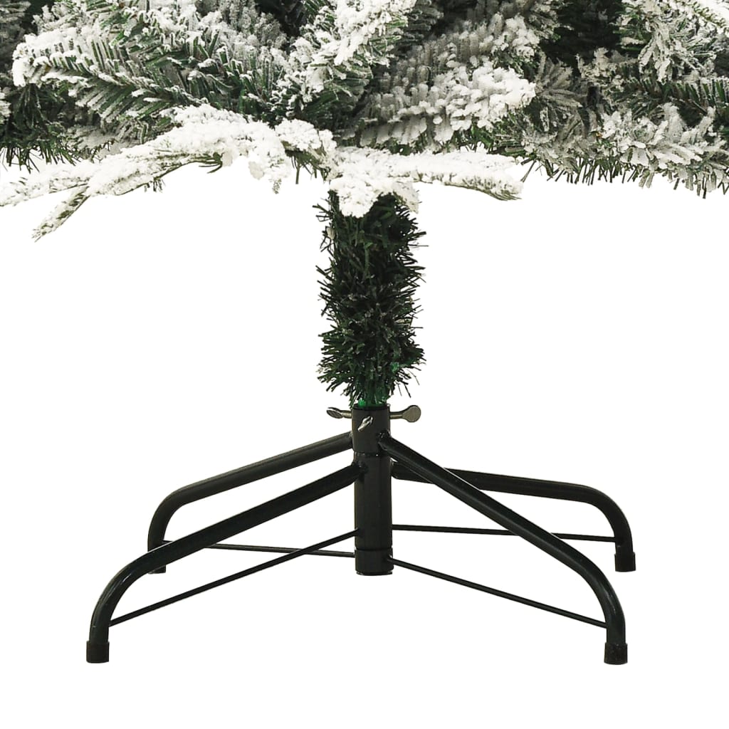 vidaXL Sztuczna choinka pokryta śniegiem, zielona, 150 cm, PVC i PE