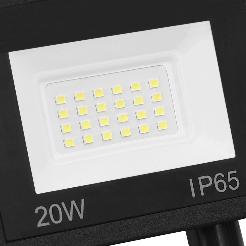 vidaXL Reflektor LED z czujnikiem, 20 W, ciepłe białe światło