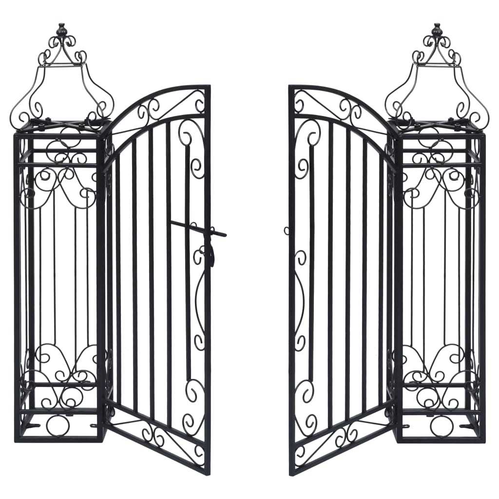 vidaXL Ozdobna brama ogrodowa z kutego żelaza, 122 x 20,5 x 100 cm