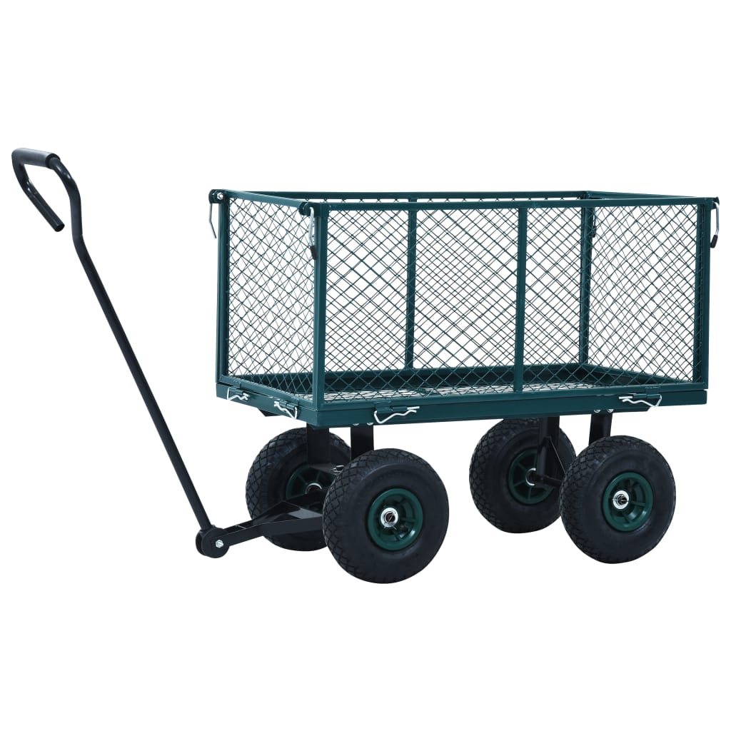 vidaXL Ogrodowy wózek ręczny, zielony, 350 kg