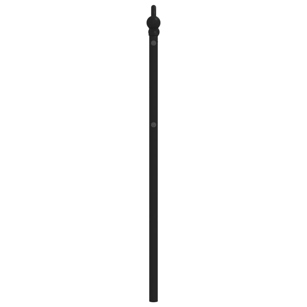 vidaXL Metalowe wezgłowie, czarne, 75 cm