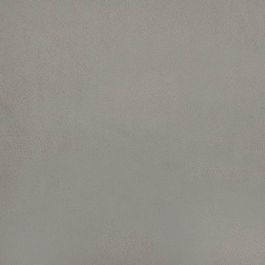 vidaXL Zagłówek uszak, jasnoszary, 83x16x118/128 cm, aksamit