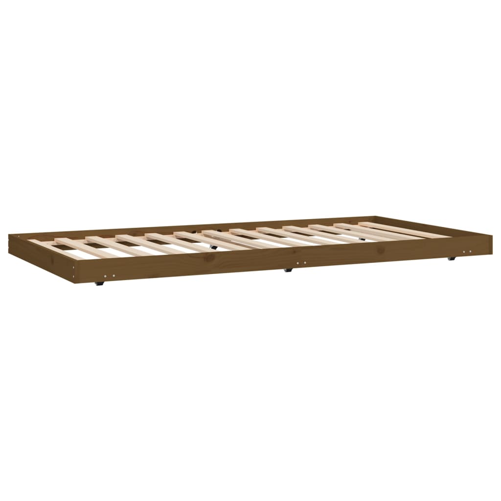 vidaXL Rama łóżka, miodowy brąz, 90 x 200 cm, lite drewno sosnowe