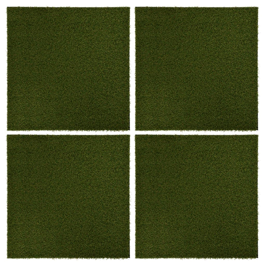 vidaXL Sztuczna trawa w płytkach, 4 szt., 50x50x2,5 cm, gumowa