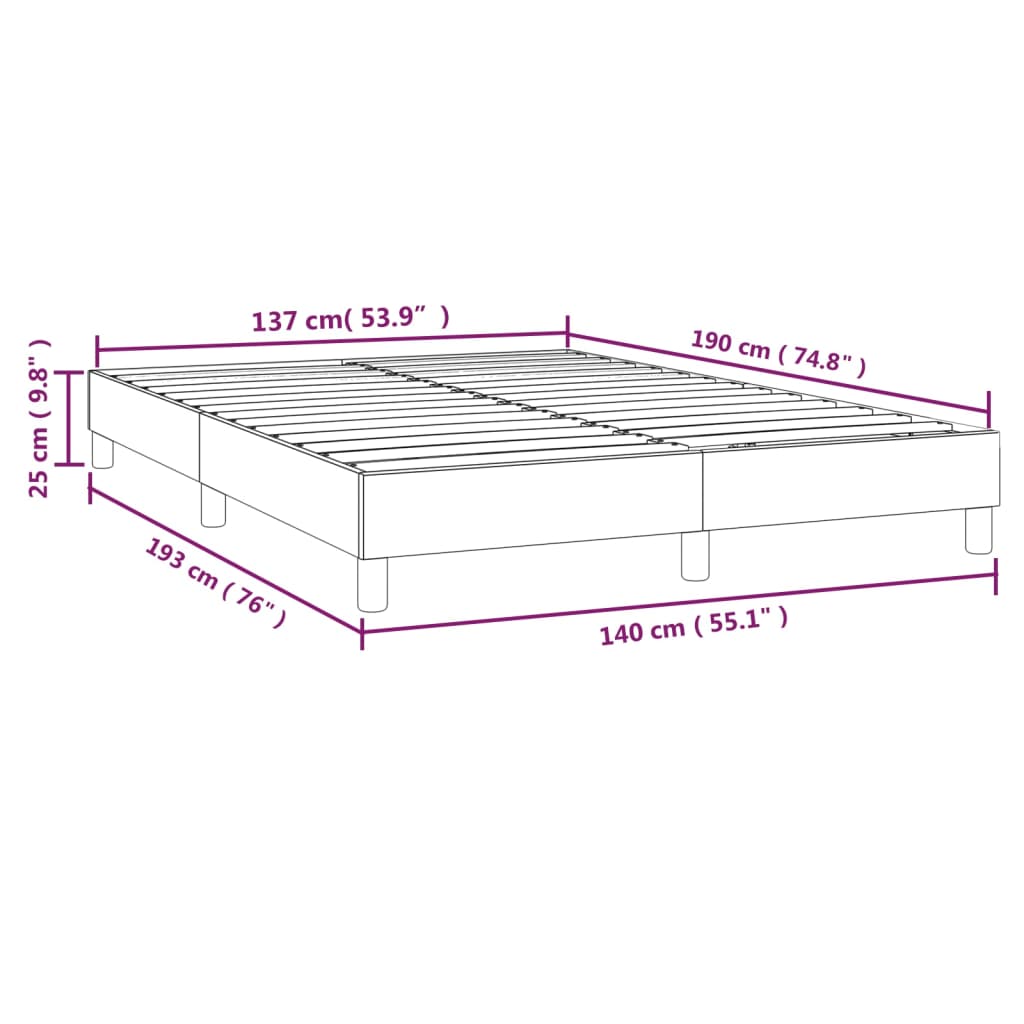 vidaXL Rama łóżka, różowa, 140x190 cm, aksamitna