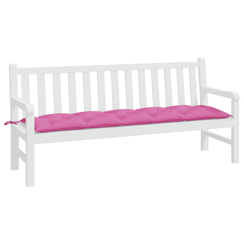 vidaXL Poduszka na ławkę ogrodową, różowa, 180x50x7 cm, tkanina