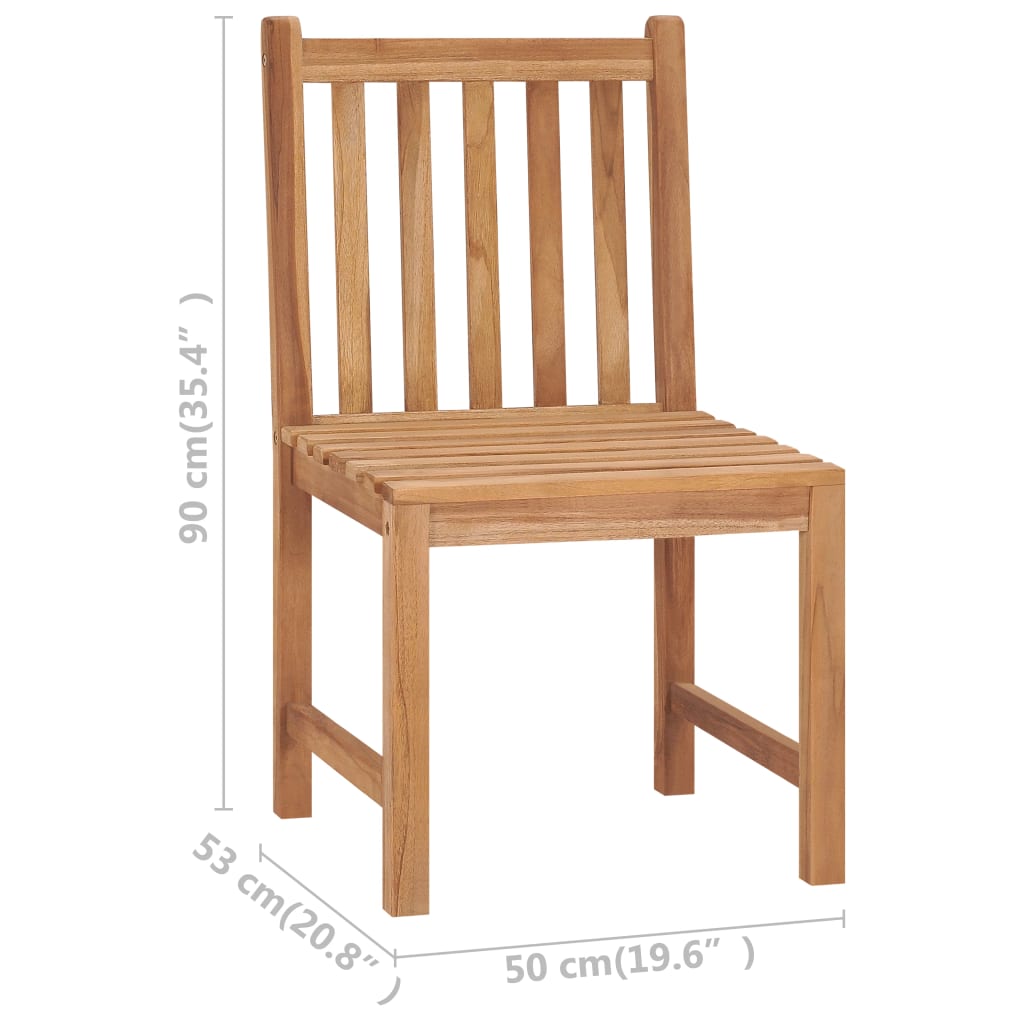 vidaXL Krzesła ogrodowe, 2 szt., lite drewno tekowe
