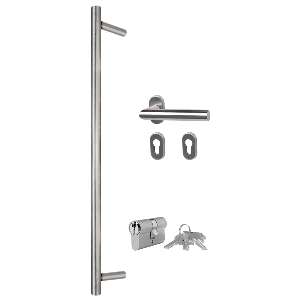 vidaXL Drzwi wejściowe, białe, 100x200 cm, aluminium i PVC