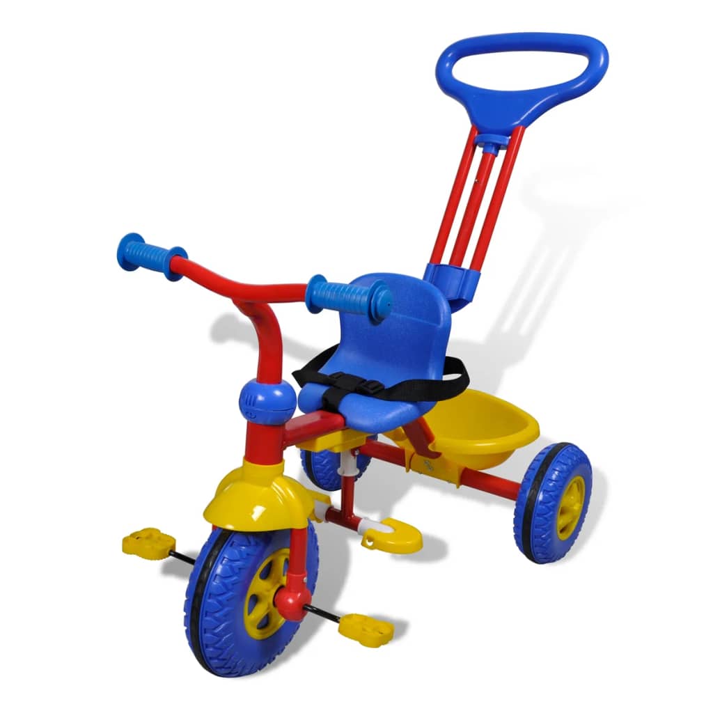 Rowerek trójkołowy dla małych dzieci czerwono-nebiesko-zielony