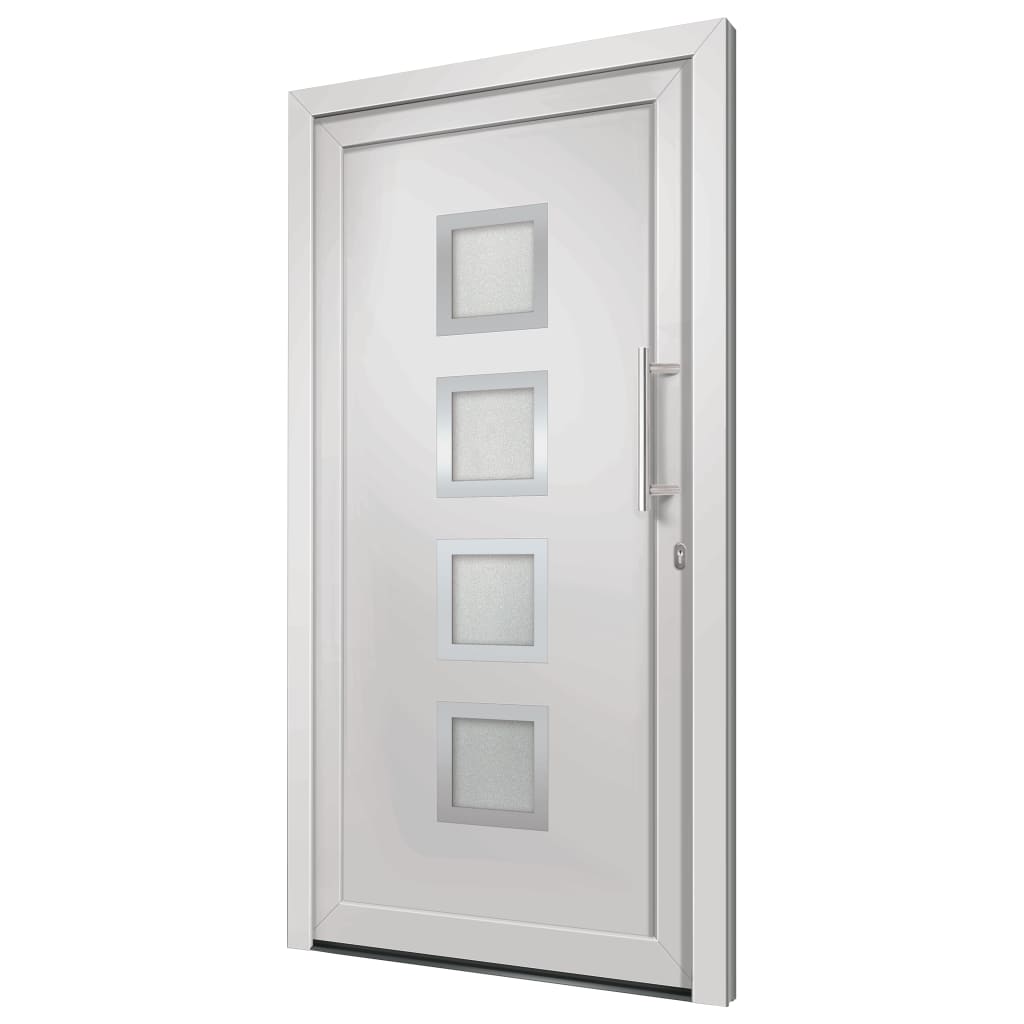 vidaXL Drzwi wejściowe zewnętrzne, białe, 108 x 200 cm