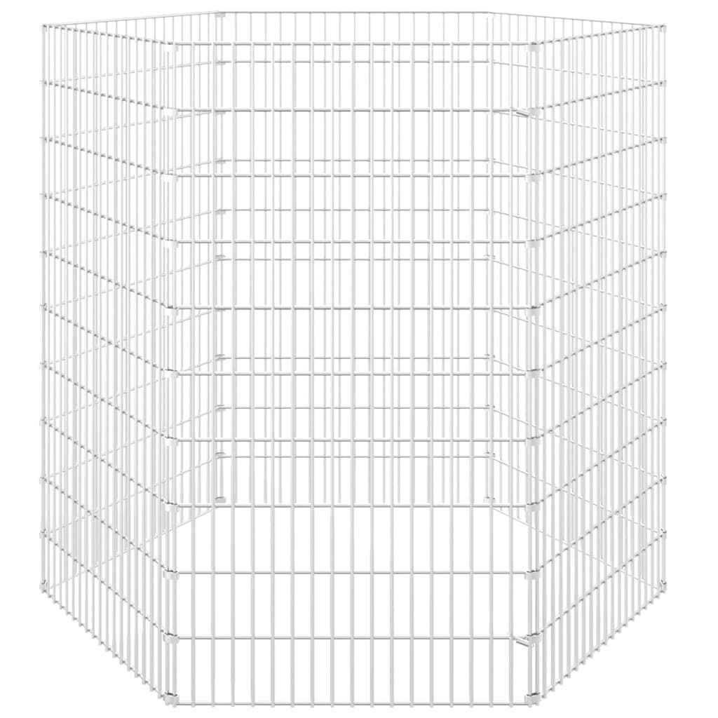 vidaXL 6-panelowa klatka dla królika, 54x100 cm, galwanizowane żelazo
