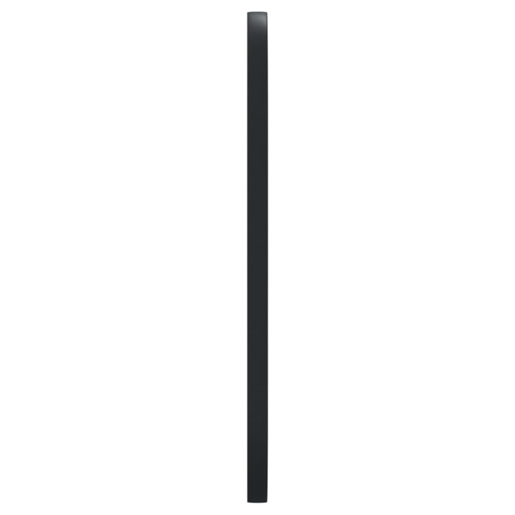 vidaXL Lustro ścienne, czarne, 25x60 cm, owalne