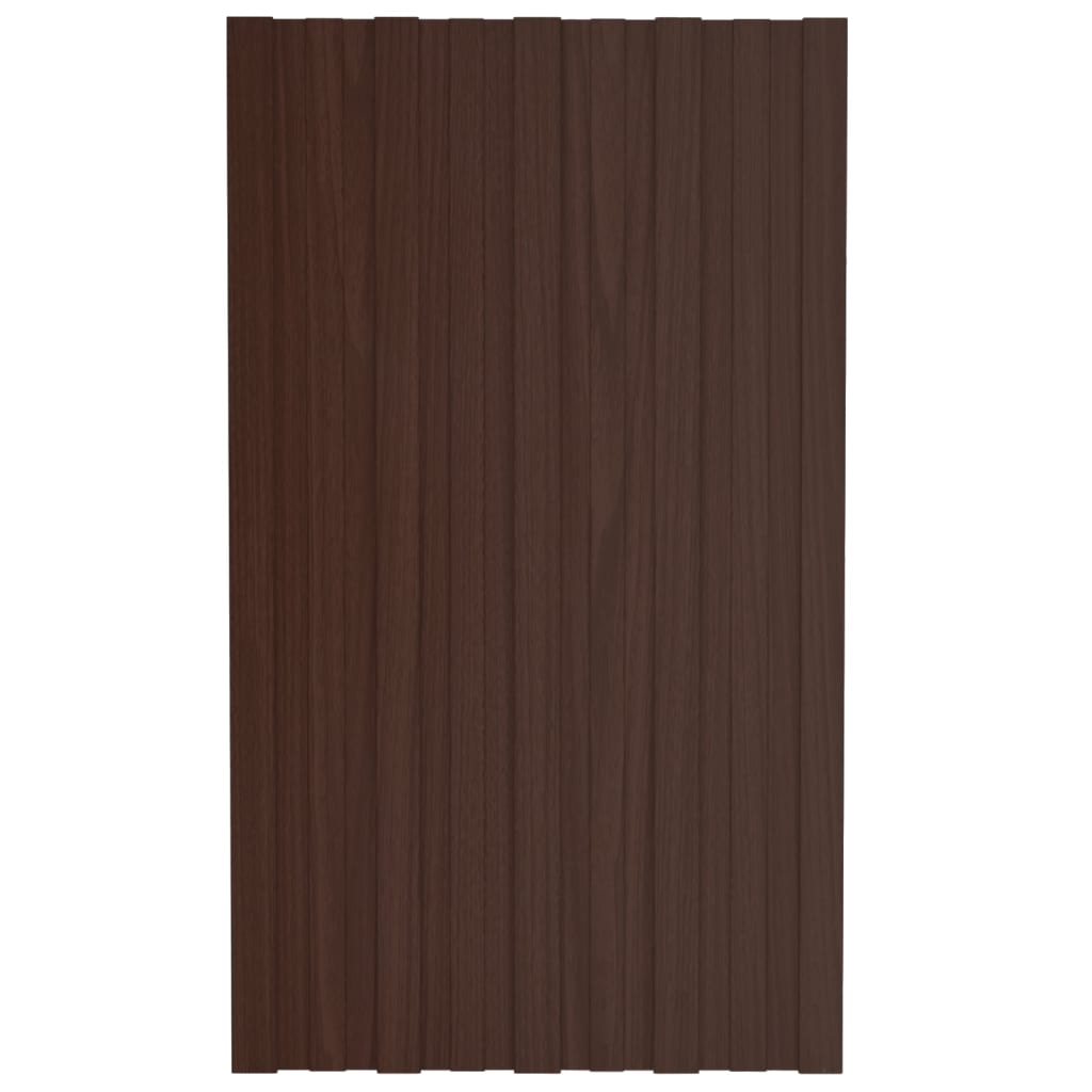 vidaXL Panele dachowe, 36 szt., stal galwanizowana, brązowe, 80x45 cm