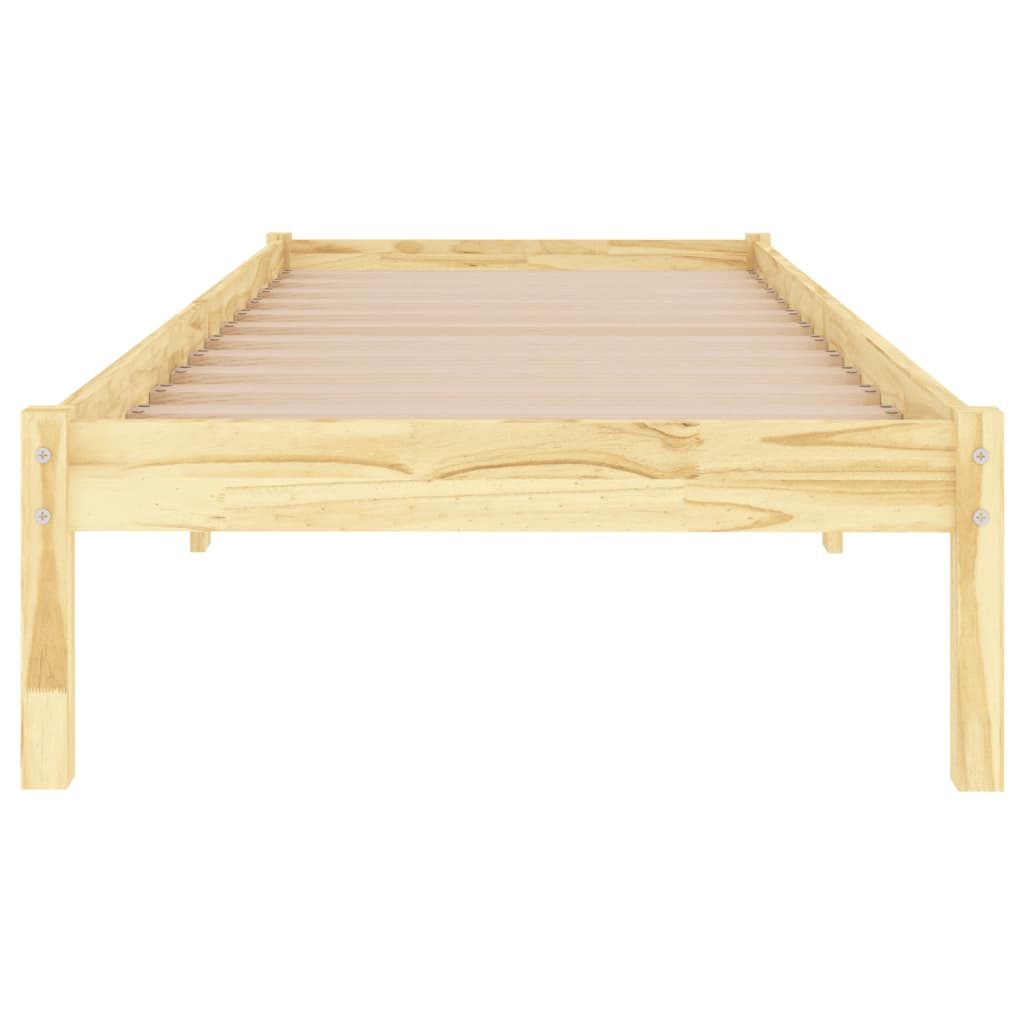 vidaXL Rama łóżka, lite drewno sosnowe, 100x200 cm