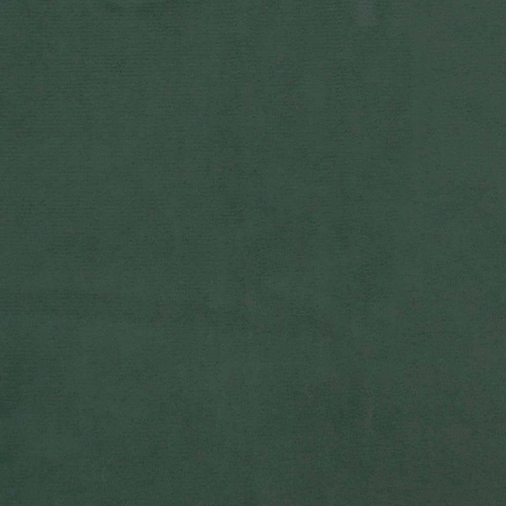 vidaXL Zagłówek uszak, ciemnozielony, 163x16x118/128 cm, aksamit