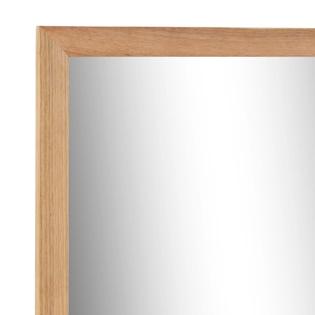 vidaXL Lustro łazienkowe, 60x12x62 cm, z ramą z drewna orzechowego