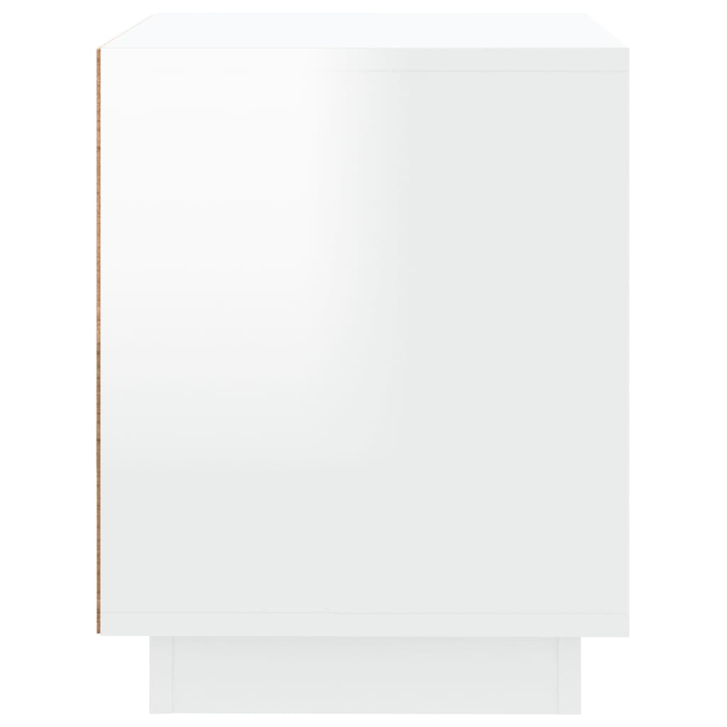 vidaXL Szafki nocne, 2 szt., białe o wysokim połysku, 44x35x45 cm
