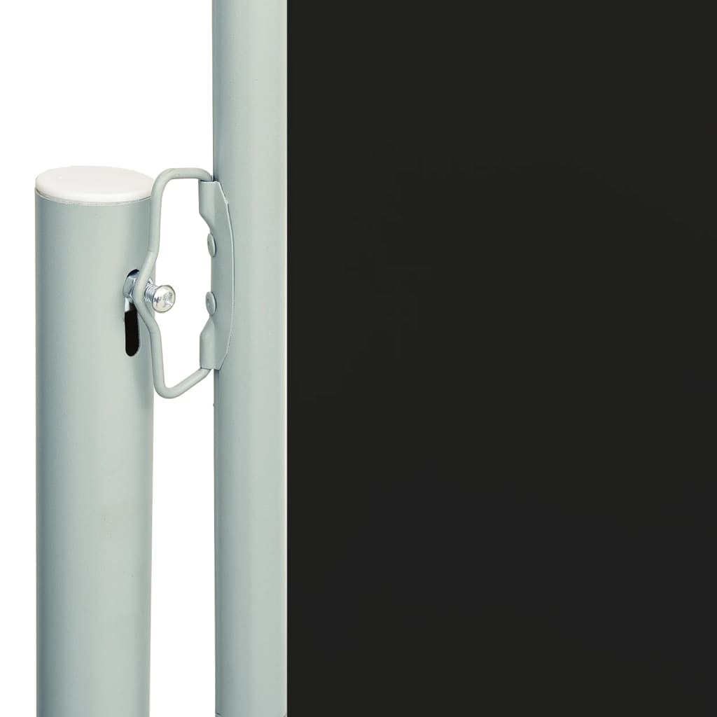 vidaXL Zwijana markiza boczna na taras, 200x600 cm, czarna