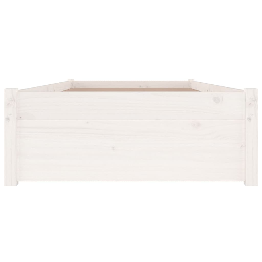 vidaXL Rama łóżka z szufladami, biała, 90x200 cm