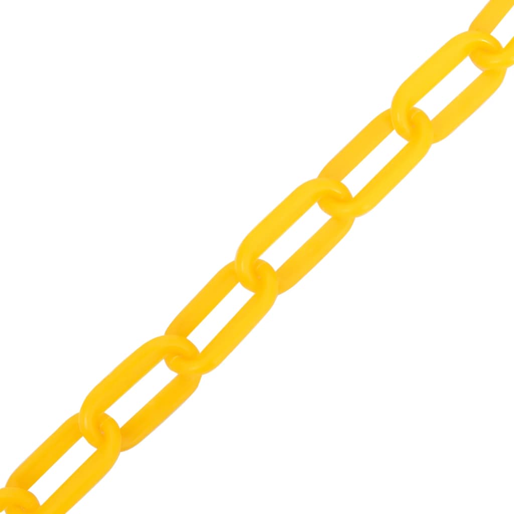 vidaXL Łańcuch ostrzegawczy, żółty, 100 m, Ø8 mm, plastikowy