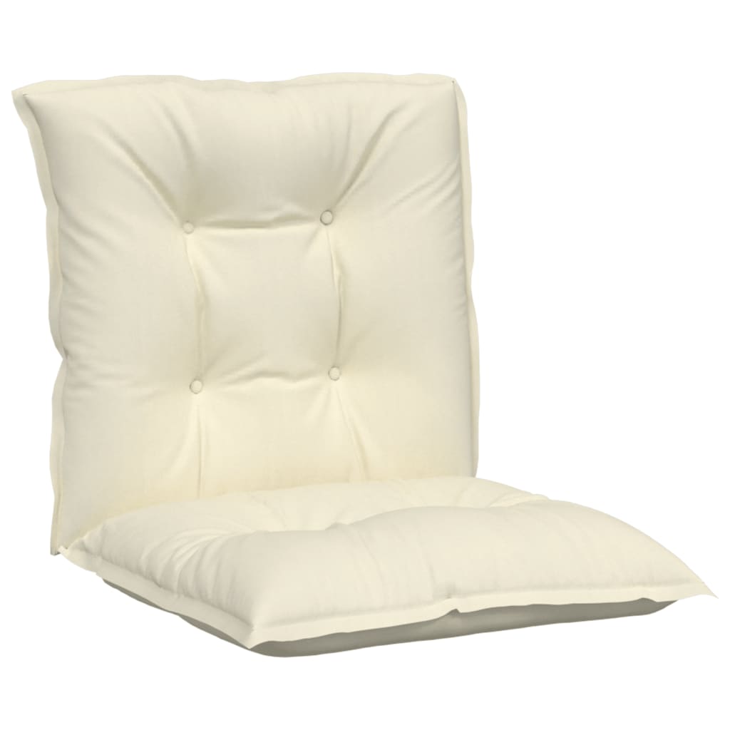 vidaXL Poduszki na krzesła ogrodowe, 4 szt., kremowe, 100x50x7 cm