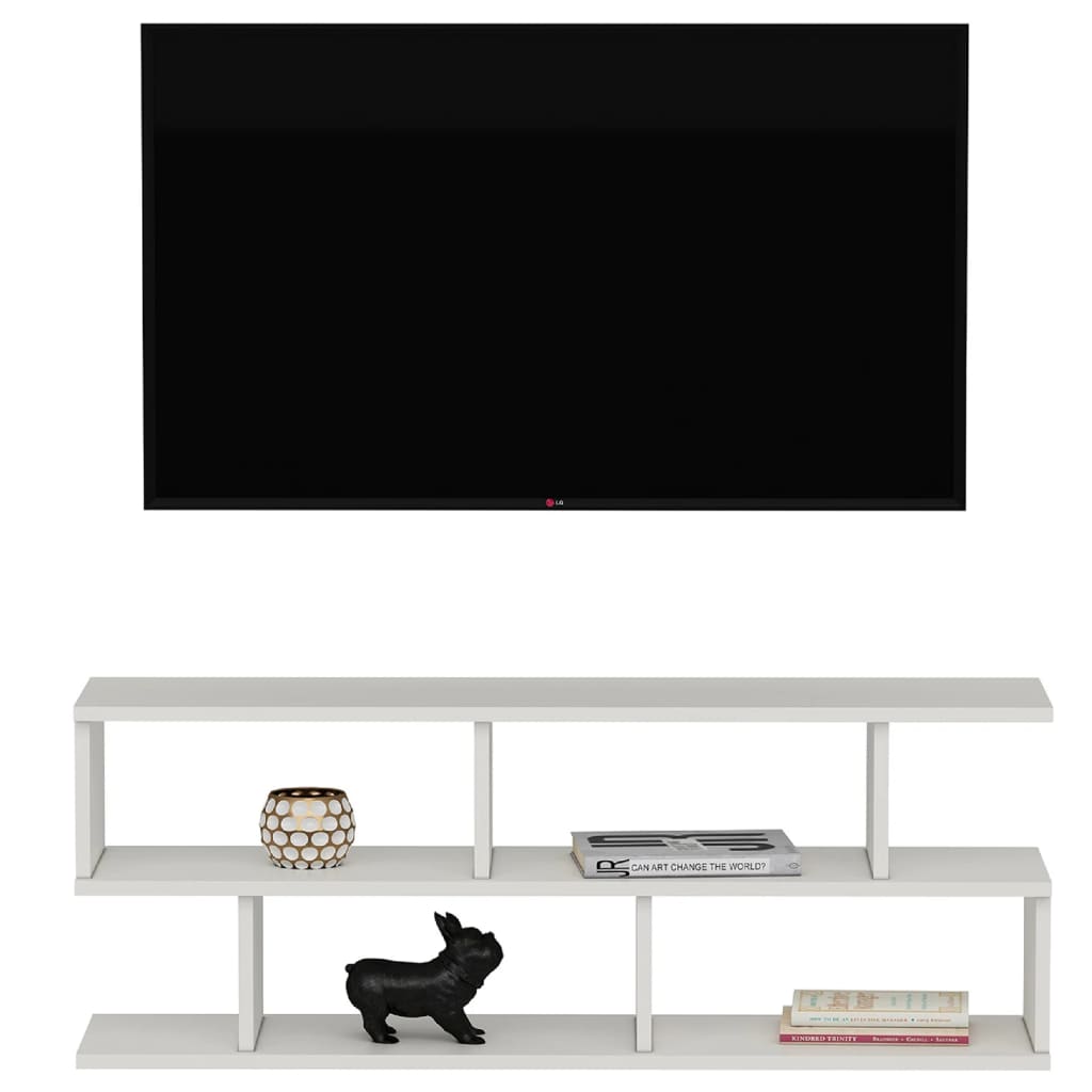 vidaXL Szafka pod telewizor Su, 120 x 29,6 x 45 cm, biała