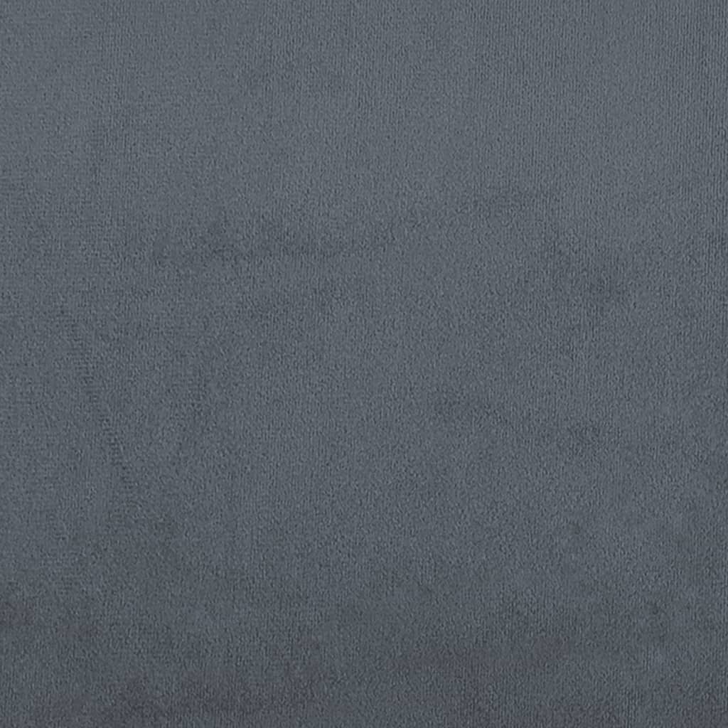 vidaXL Rama łóżka z zagłówkiem, ciemnoszara, 180x200 cm, aksamitna