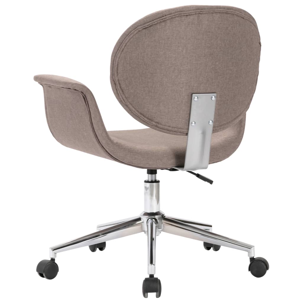 vidaXL Obrotowe krzesło stołowe, kolor taupe, tapicerowane tkaniną