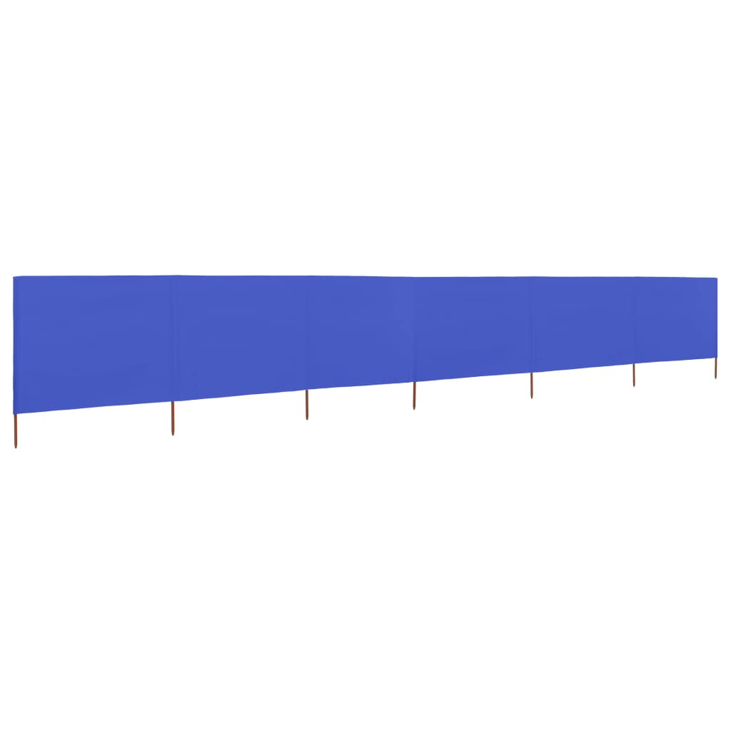 vidaXL Parawan 6-skrzydłowy z tkaniny, 800x80 cm, błękit lazur