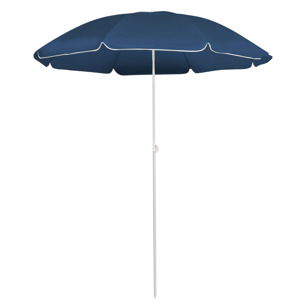 vidaXL Parasol ogrodowy na stalowym słupku, niebieski, 180 cm