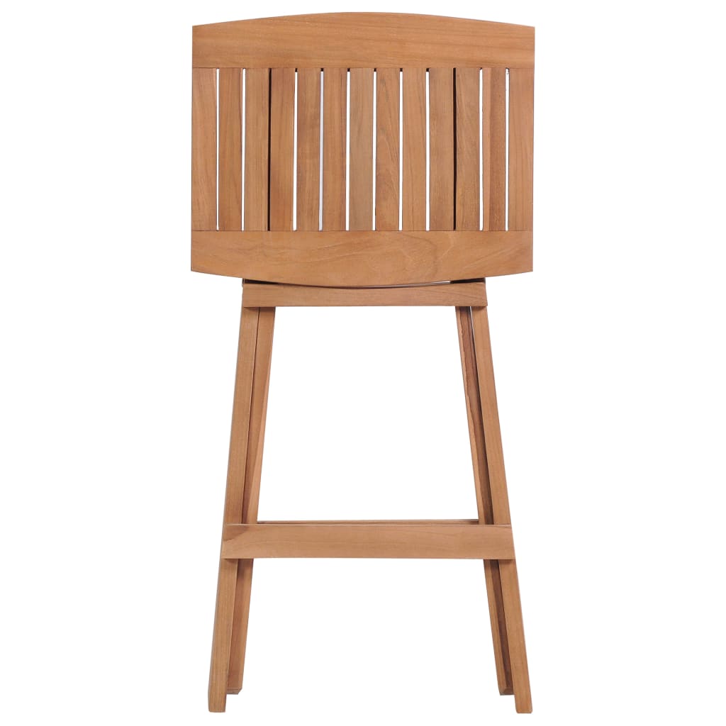 vidaXL Składane stołki barowe, 2 szt., lite drewno tekowe