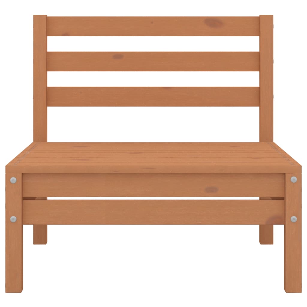 vidaXL Ogrodowa sofa środkowa, miodowy brąz, lite drewno sosnowe