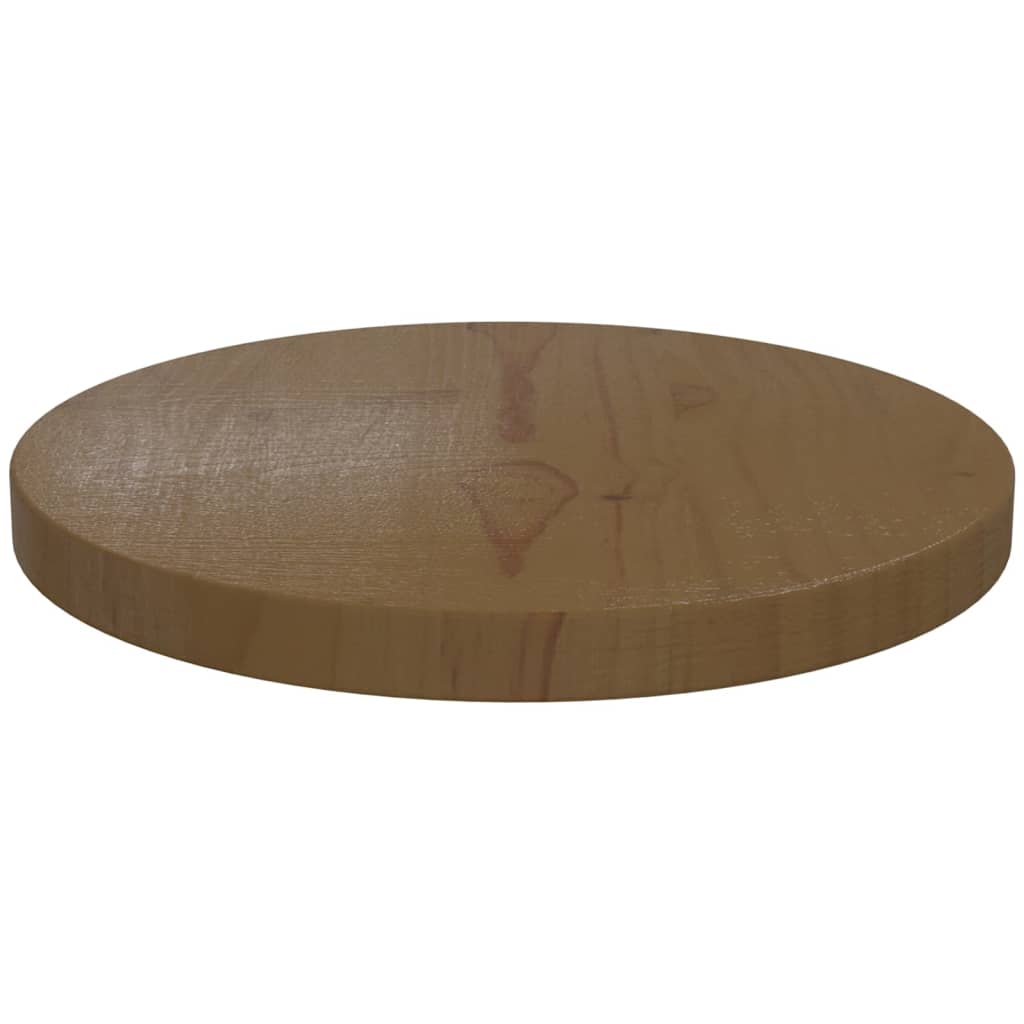 vidaXL Blat stołu, brązowy, Ø30x2,5 cm, lite drewno sosnowe