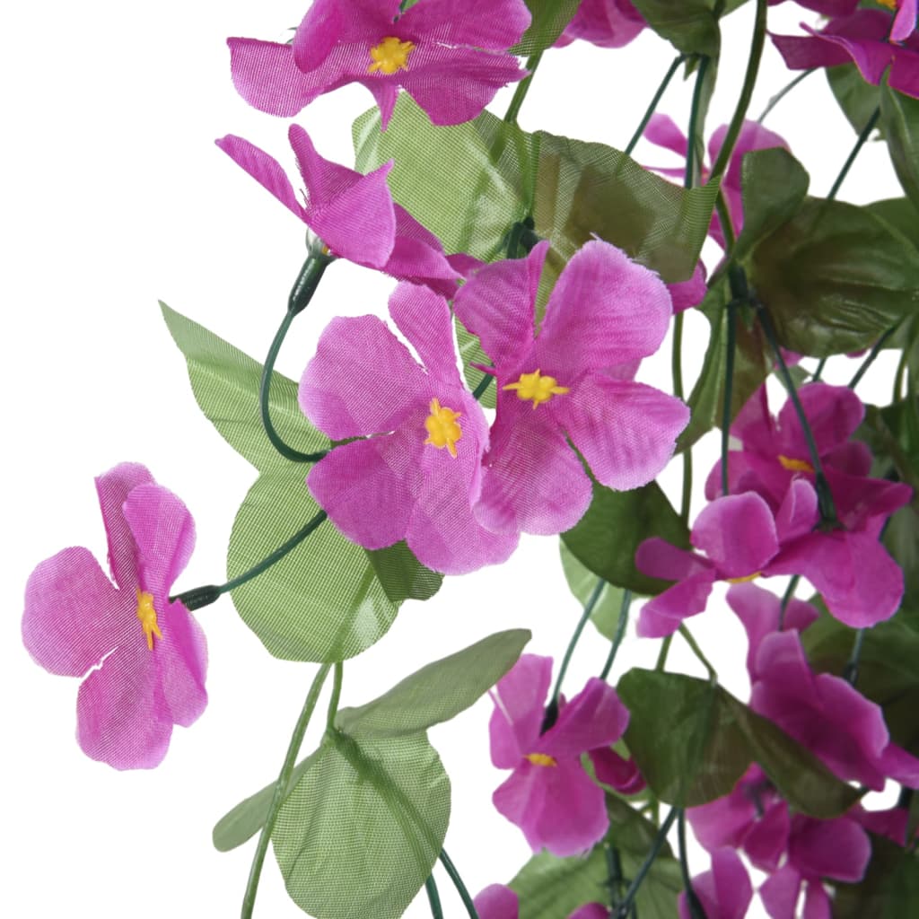 vidaXL Sztuczne girlandy kwiatowe, 3 szt., jasny fiolet, 85 cm