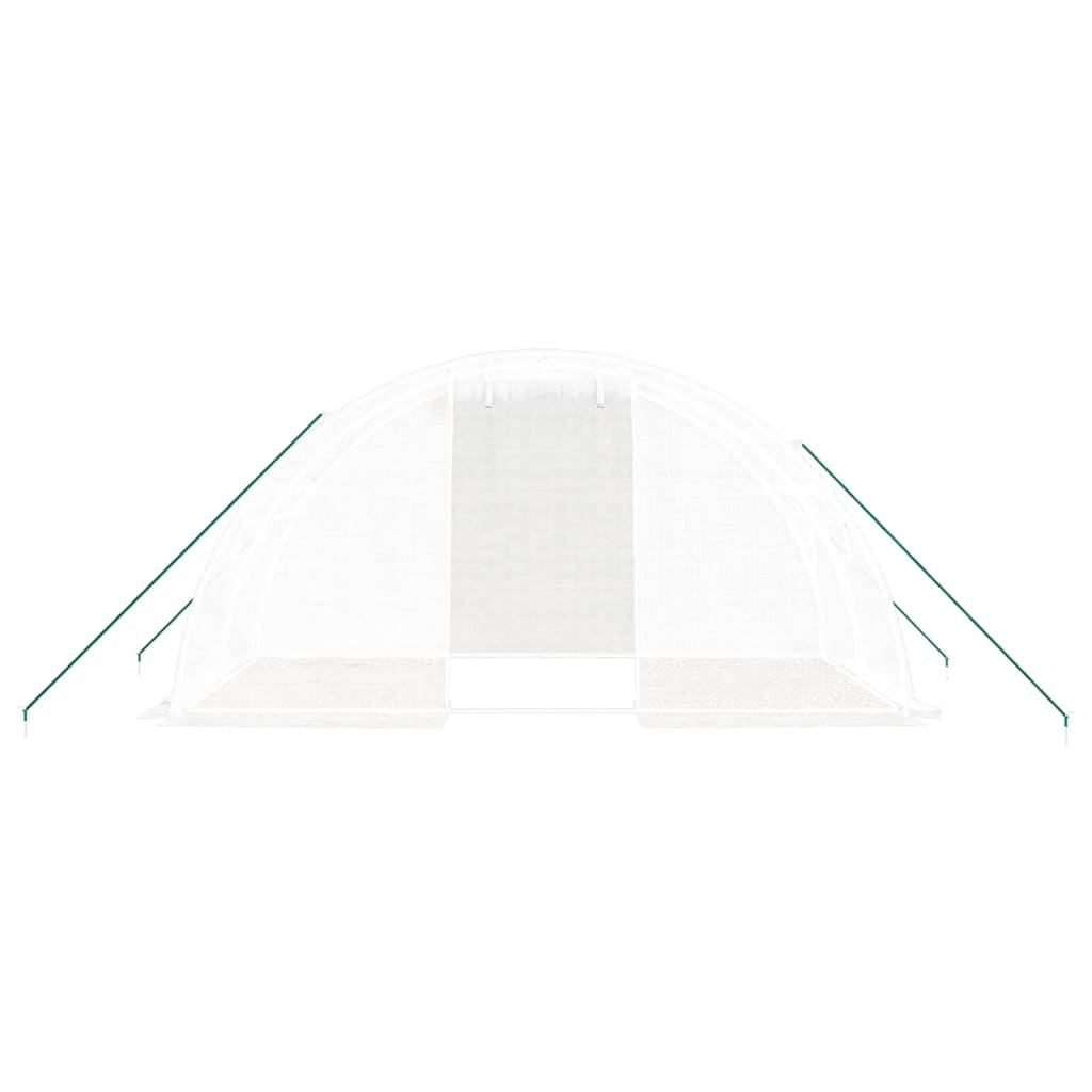 vidaXL Szklarnia ze stalową ramą, biała, 8 m², 4x2x2 m