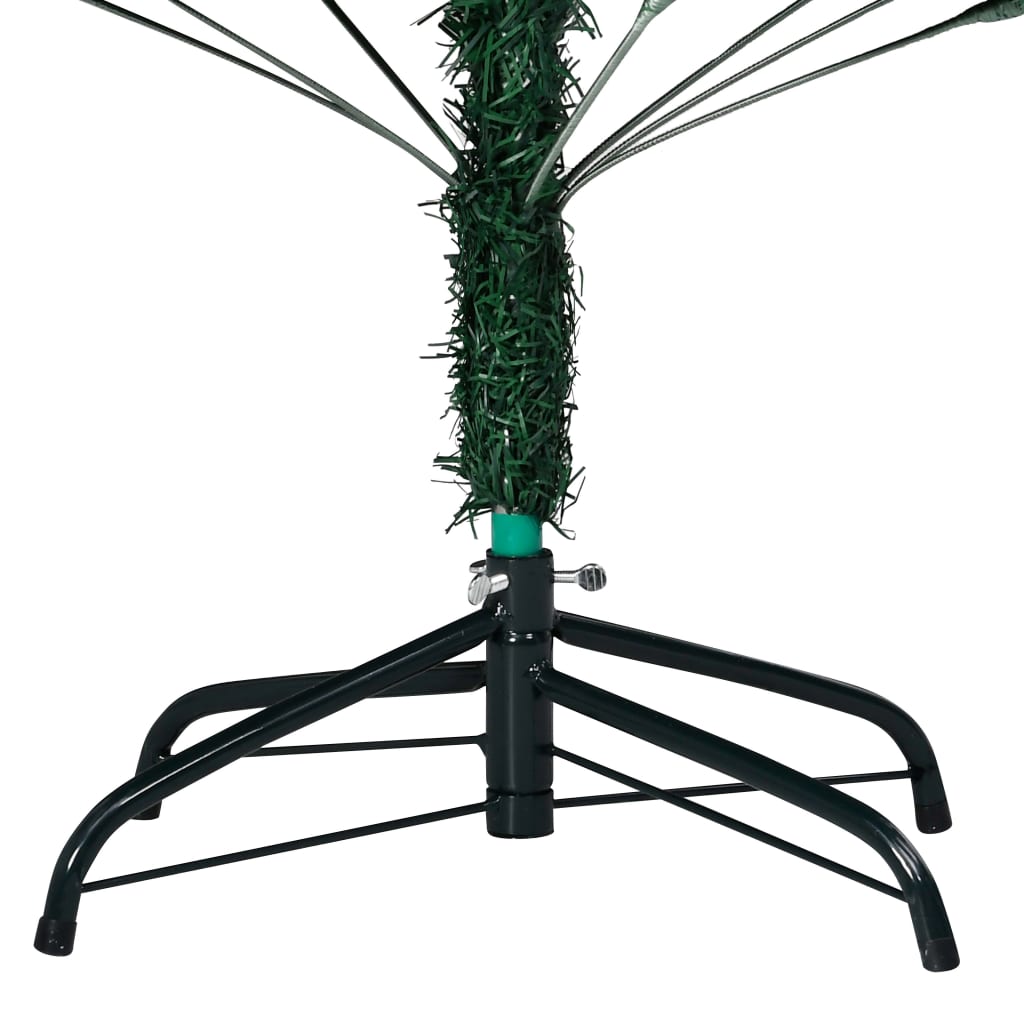 vidaXL Sztuczna choinka z lampkami i bombkami, zielona, 240 cm