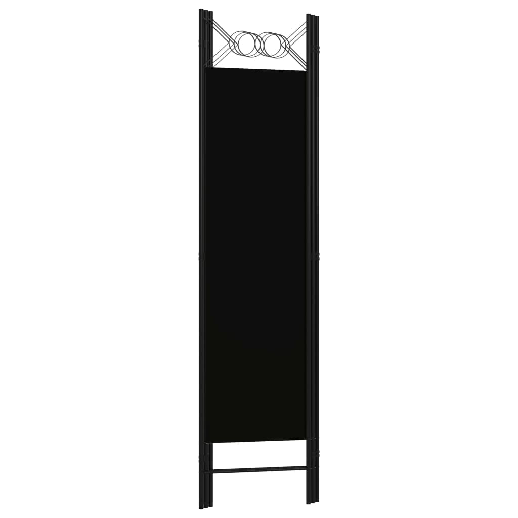 vidaXL Parawan 3-panelowy, czarny, 120 x 180 cm
