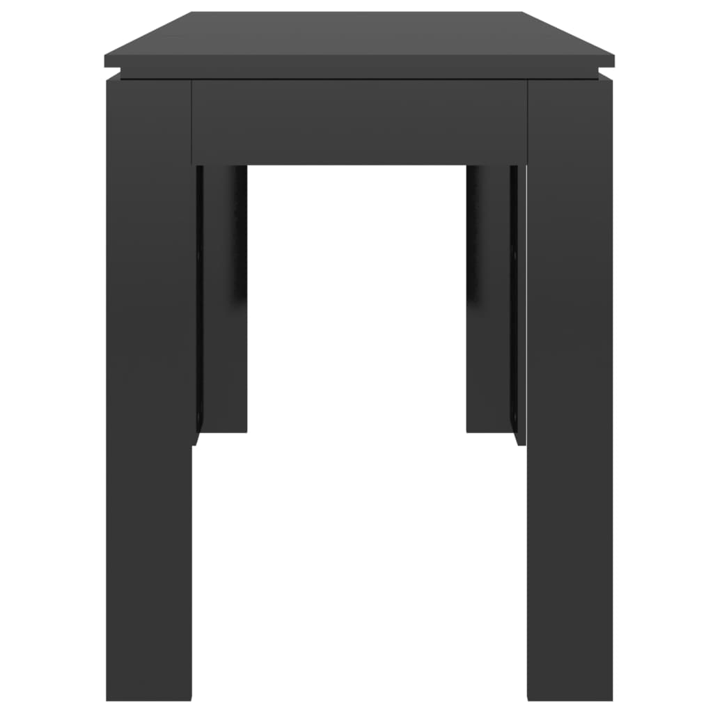 vidaXL Stół na wysoki połysk, czarny, 120x60x76 cm, płyta wiórowa