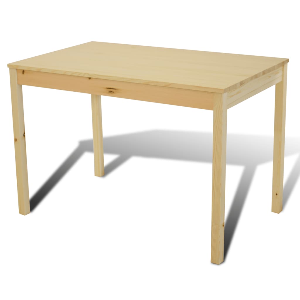 Drewniany zestaw jadalniany stół z 4 krzesłami, naturalny