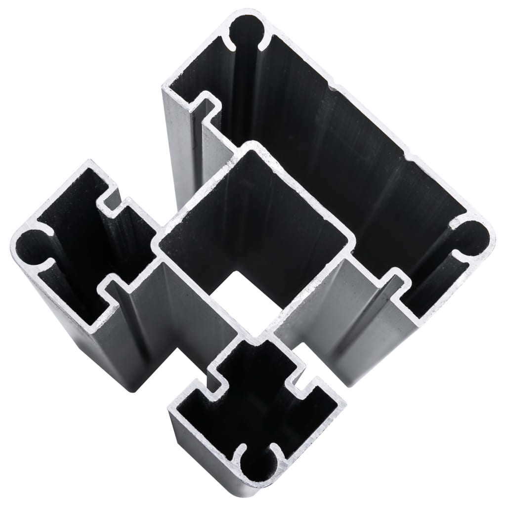 vidaXL Zestaw ogrodzeniowy z WPC, 699x186 cm, czarny