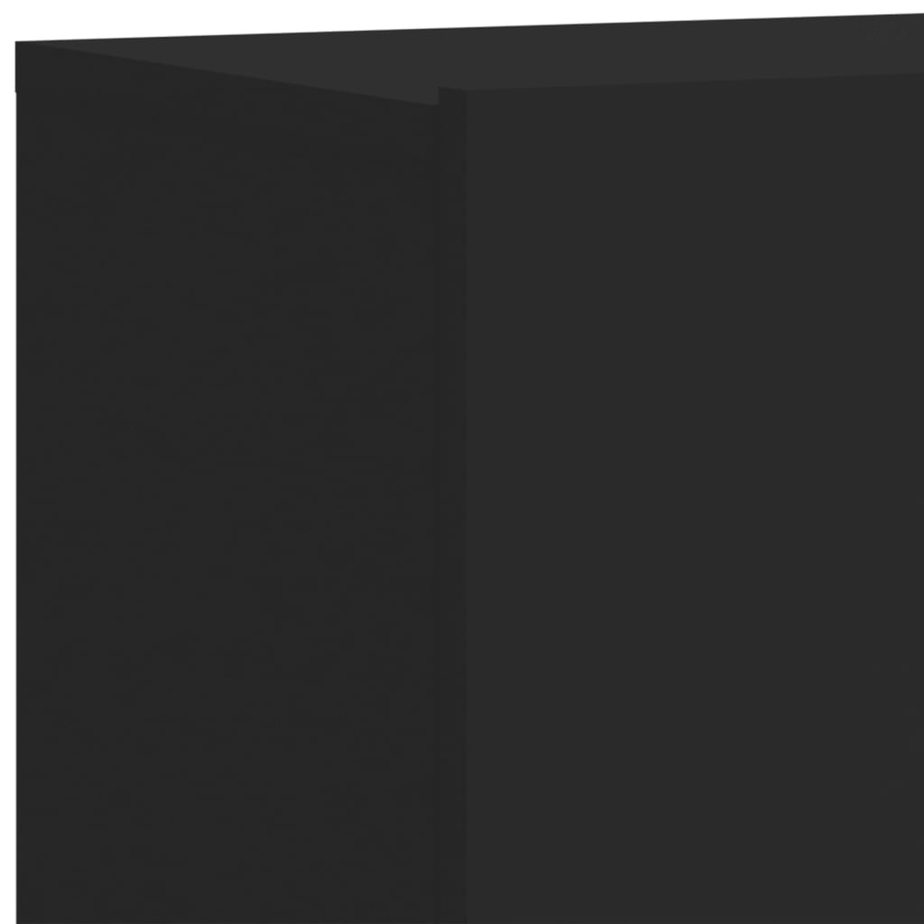 vidaXL 5-częściowy zestaw mebli TV, czarny, materiał drewnopochodny